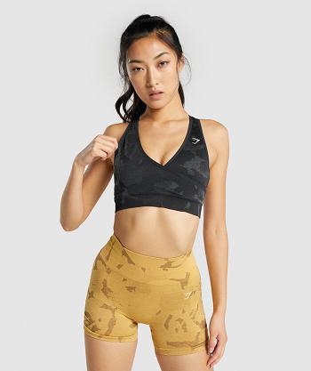 Sujetadores Deportivos Gymshark Adapt Camo Seamless Mujer Negras | CO 2185VRW